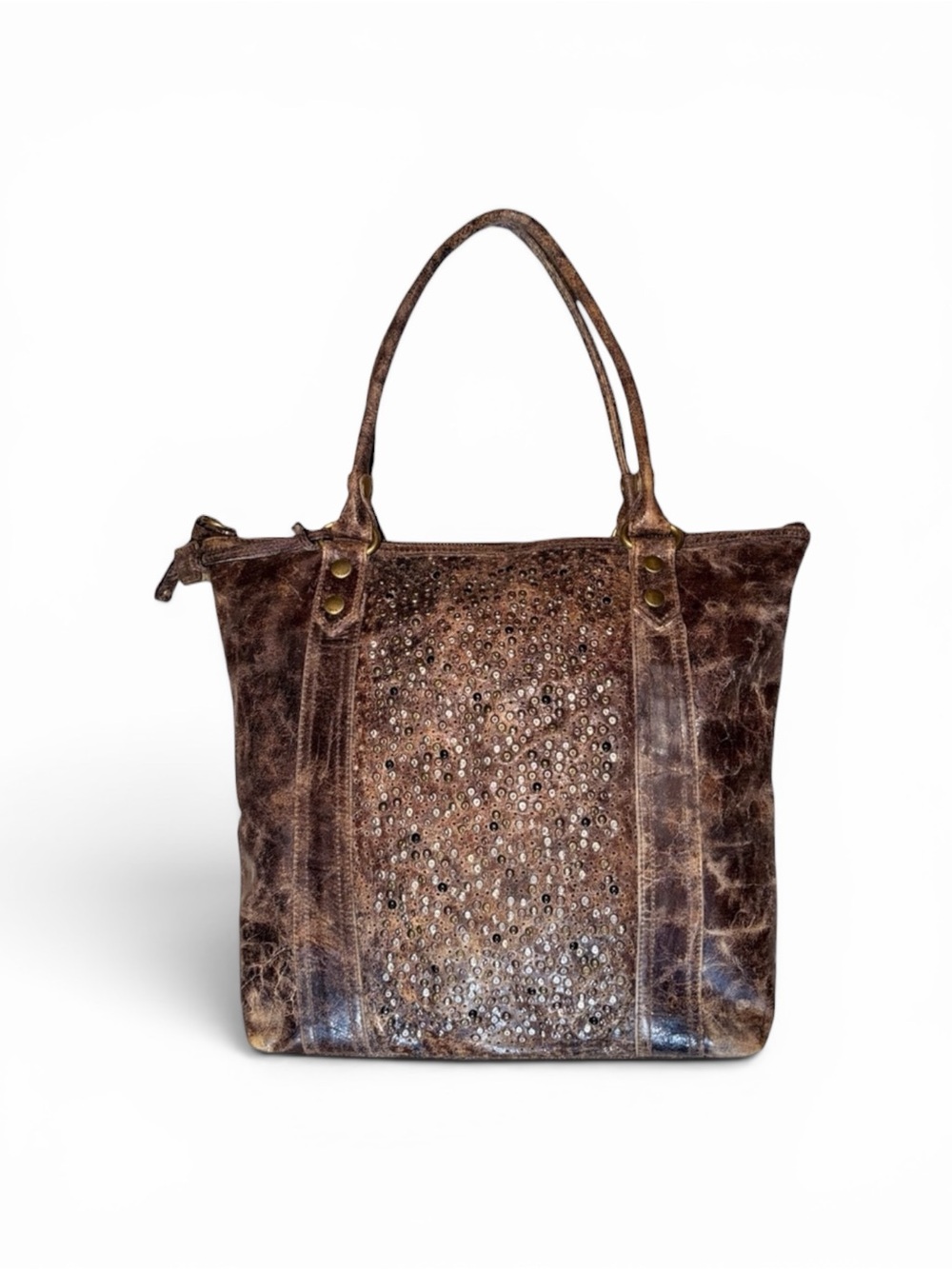 Frye Deborah Leather Studded Tote Bag